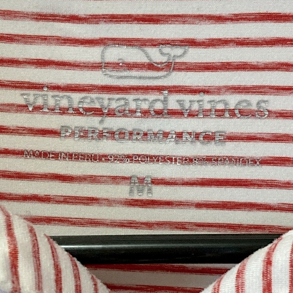Vineyards Vines Men’s Red & White Stripe Performance Qtr Button Shirt! - Picture 7 of 10